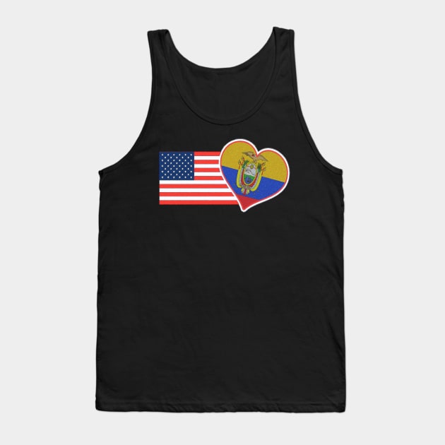 Ecuador T-Shirt USA Flag Ecuador Food Culture Tank Top by hispanicworld